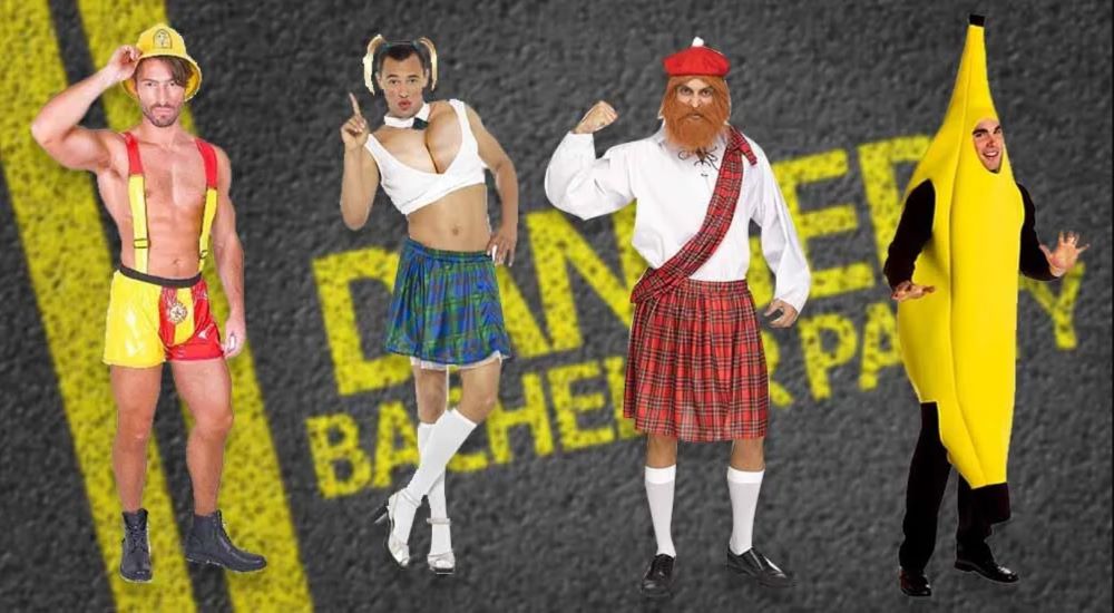 goofy men bucks party costumes